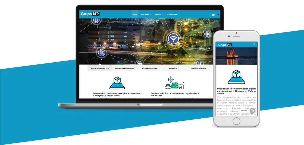 A redesigned corporate site<br>for Grupo MPR