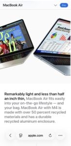 Apple page continuity example